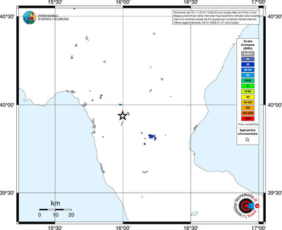 Mappa EMS - territori località