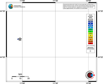 Mappa EMS - territori località