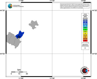 Mappa EMS - territori comuni