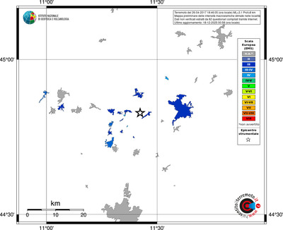 Mappa EMS - territori località