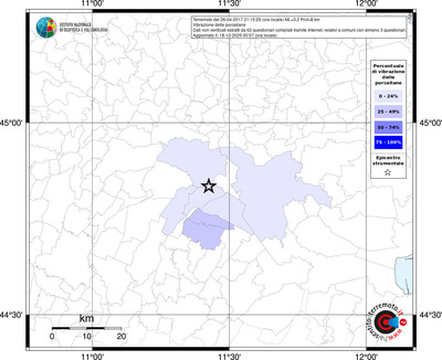 Mappa territorio comunale con almeno 3 questionari