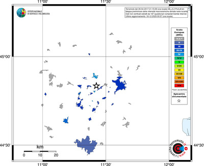 Mappa EMS - territori località