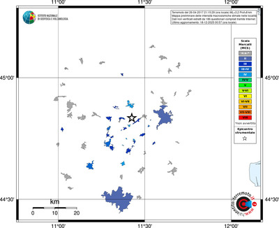 Mappa MCS - territori località