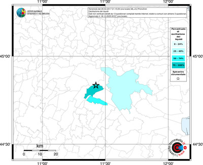 Mappa territorio comunale con almeno 3 questionari