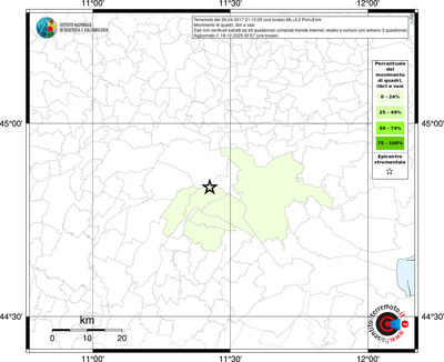Mappa territorio comunale con almeno 3 questionari