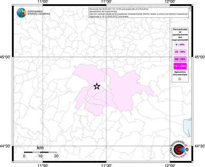 Mappa territorio comunale con almeno 3 questionari