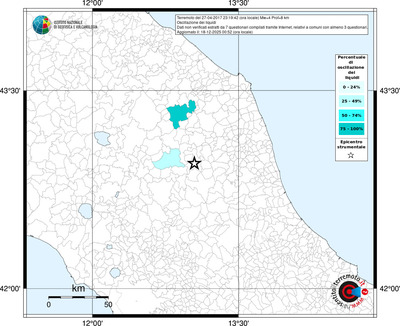 Mappa territorio comunale con almeno 3 questionari