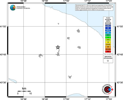 Mappa EMS - territori località