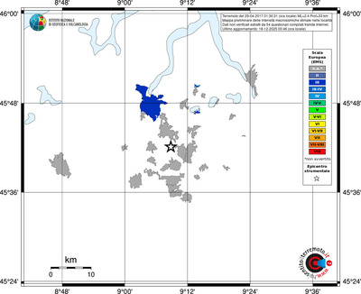 Mappa EMS - territori località
