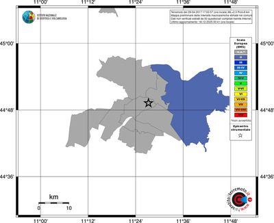 Mappa EMS - territori comuni