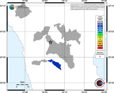 Mappa EMS - territori comuni