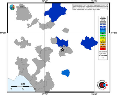 Mappa EMS - territori comuni