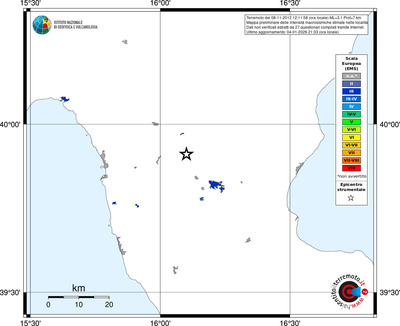 Mappa EMS - territori località