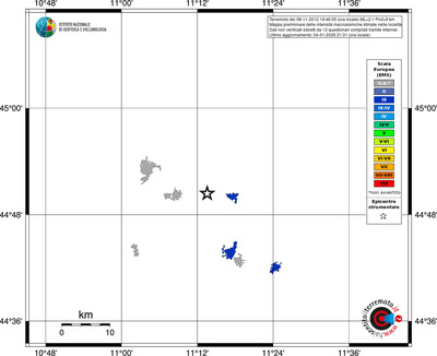Mappa EMS - territori località