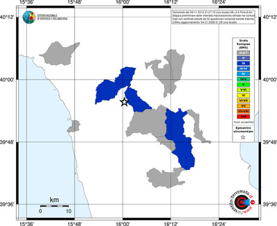 Mappa EMS - territori comuni