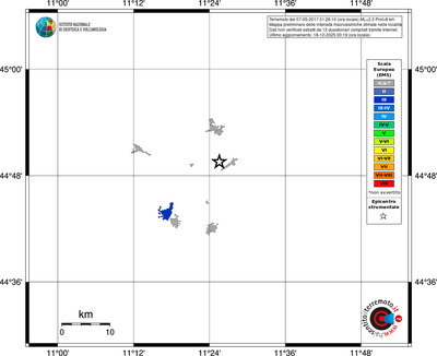 Mappa EMS - territori località