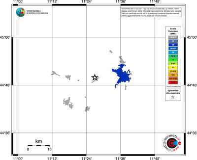 Mappa EMS - territori località