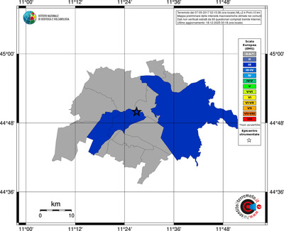 Mappa EMS - territori comuni