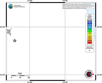 Mappa EMS - territori località
