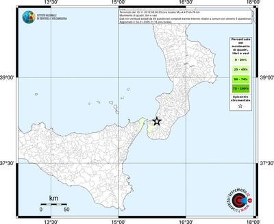 Mappa territorio comunale con almeno 3 questionari