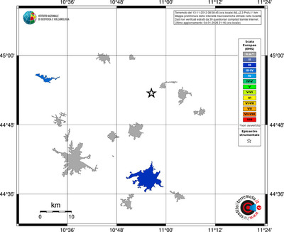 Mappa EMS - territori località