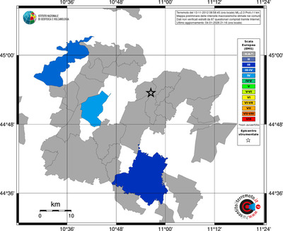 Mappa EMS - territori comuni