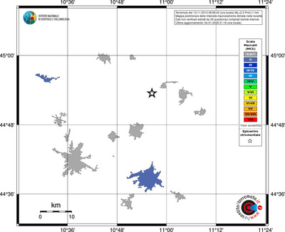 Mappa MCS - territori località