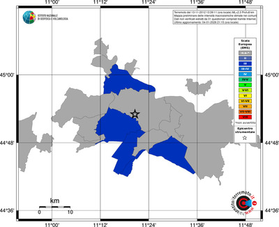 Mappa EMS - territori comuni