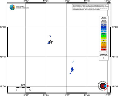 Mappa EMS - territori località