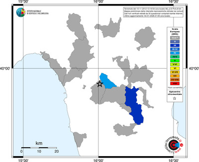 Mappa EMS - territori comuni