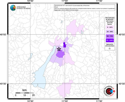 Mappa territorio comunale con almeno 3 questionari