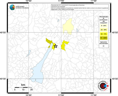 Mappa territorio comunale con almeno 3 questionari
