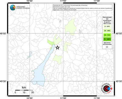 Mappa territorio comunale con almeno 3 questionari