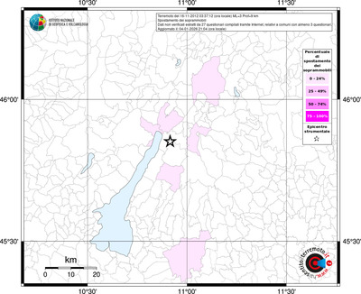 Mappa territorio comunale con almeno 3 questionari