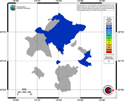 Mappa EMS - territori comuni
