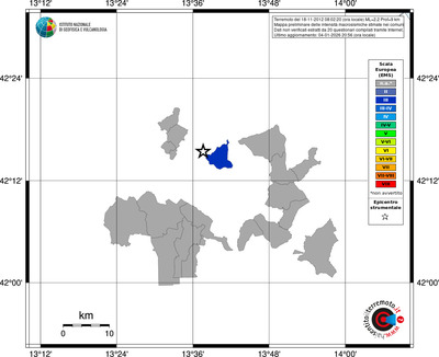Mappa EMS - territori comuni