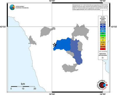 Mappa EMS - territori comuni