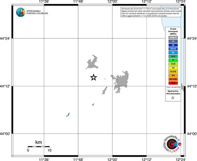 Mappa EMS - territori località