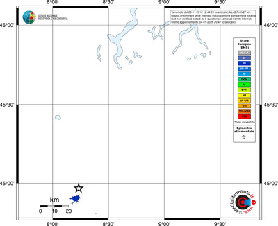 Mappa EMS - territori località
