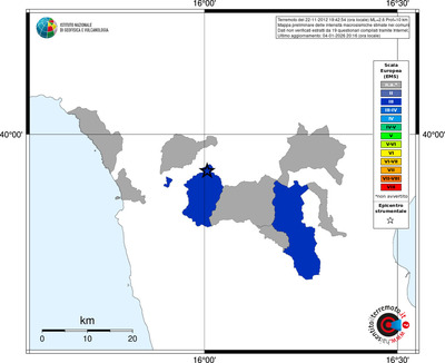 Mappa EMS - territori comuni