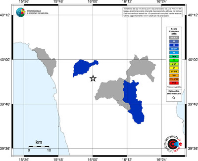 Mappa EMS - territori comuni