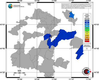Mappa EMS - territori comuni