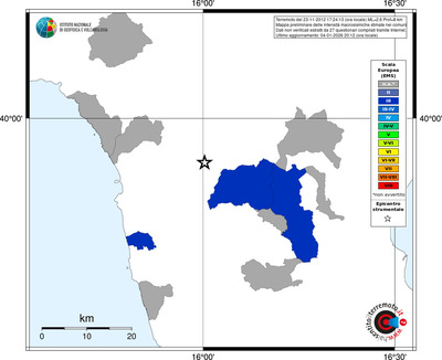 Mappa EMS - territori comuni