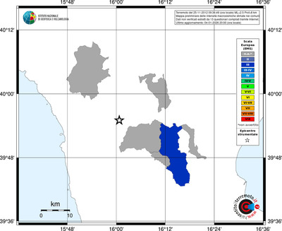 Mappa EMS - territori comuni