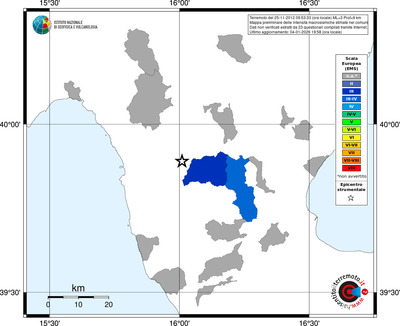 Mappa EMS - territori comuni