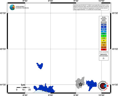 Mappa EMS - territori comuni