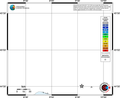 Mappa EMS - territori località