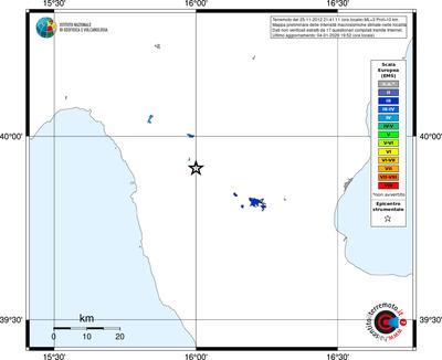 Mappa EMS - territori località