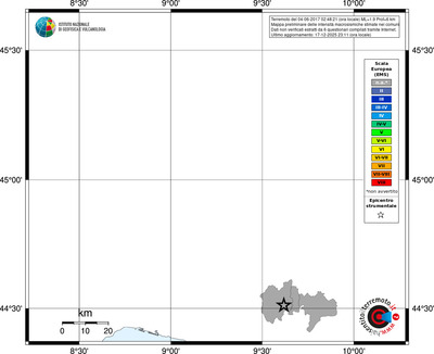 Mappa EMS - territori comuni
