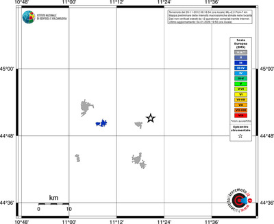 Mappa EMS - territori località